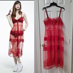 ART Red Hot Sheer Valentine Dress L